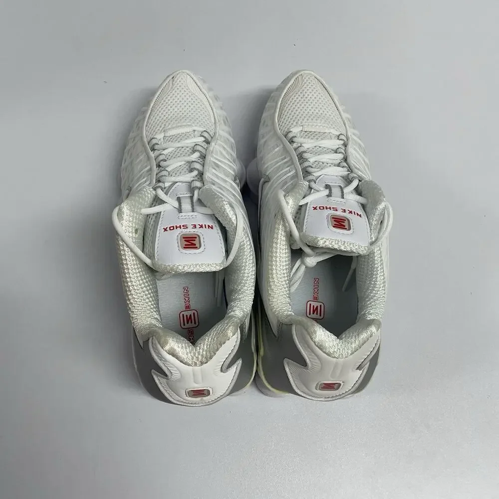 Nike Wmns Shox TL White Silver 2023 AR3566 100 Size 8 Women Vintage Yellowing